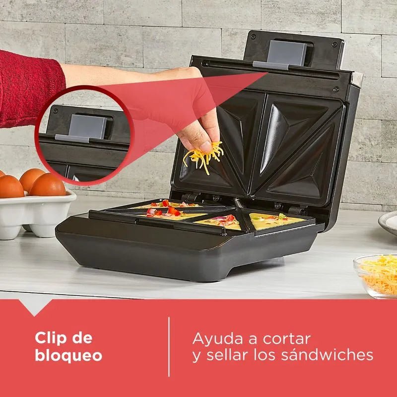 Sanduchera de facil limpieza SM602F - 1BDLA - Black+Decker - Saldos A Huevo